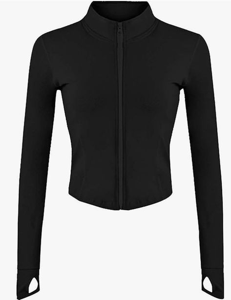 Lviefent Womens Lightweight Full Zip Running Track Jacket Workout Slim Fit Yoga Sportwear with Thumb Holes Long Sleeve Gym Tops, Gym Tops Women, Gym Outfit Ideas, Womens Running Jacket, Gym Jacket, Workout Inspo, Running Track, Gym Girl, Workout Essentials