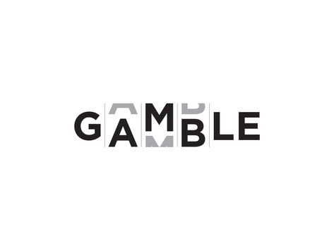 Gamble Logo by Aditya Chhatrala #Design Popular #Dribbble #shots Masthead Design Typography, Poker Logo, Clever Logo Design, Logo Word, Gfx Design, Typographic Logo Design, Clever Logo, Text Logo Design, Graphic Design Blog