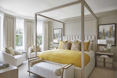 Katharine Pooley, Luxury Home Accessories, Luxurious Interior Design, Hill Interiors, Bedroom Accent, Bedroom Color Schemes, Bespoke Furniture, Pop Of Color, Mellow Yellow