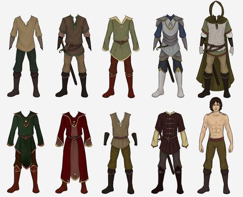 Male Fantasy Clothing, Medieval Fantasy Clothing, Medieval Outfit, Knight Outfit, Medieval Clothes, Art Outfits, Medieval Clothing, Fantasy Costumes, Guy Drawing