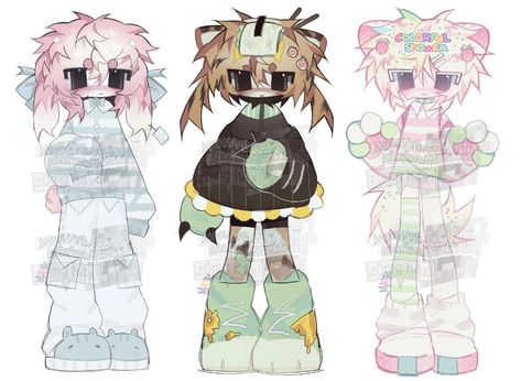 Free Fursona Adoptables, Kawaii Oc Art, Kemonomimi Oc, Oc Art Ideas, Adopt Characters, Adoptables Characters, Oc Adopts, Oc Adoptables, Adoptable Oc