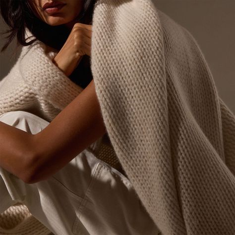 Luxurious & Cozy. The Cashmere Melange Blanket is crafted of the highest quality cashmere, knit for an ultra-soft and luxurious look & feel. For use as an extra layer of cozy luxe on your bed, or as a throw blanket on your favorite lounge chair or sofa.Additional Information:• 100% Cashmere • Dry clean only • Dimensions: 88" x 70" Cashmere Aesthetic, Blanket Photography, Luxury Cashmere Cozy Sweater, Luxury Relaxed Fit Cashmere Cardigan, Luxury Beige Cashmere Shawl, Cashmere Blanket Luxury, Soft Knit Cashmere Long-sleeve Outerwear, Denim Polo, Decorative Bath Towels