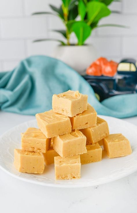 Easy Pumpkin Fudge Easy Pumpkin Fudge, Pumpkin Pie Fudge Easy, Pumpkin Fudge 3 Ingredient, Vegan Pumpkin Fudge, Fudge Recipes Pumpkin, Butterfinger Fudge Recipe Candy Corn, Pumpkin Fudge, Fudge Ingredients, Fall Treats