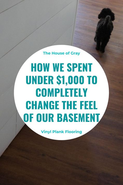 How we changed the look (and used sweat equity to build real equity) in our dingy basement. Dingy Basement, Sweat Equity, Carpet Cover, Vinyl Tile Flooring, Oak Hardwood Flooring, Cement Floor, Basement Flooring, Oak Hardwood, Vinyl Plank Flooring