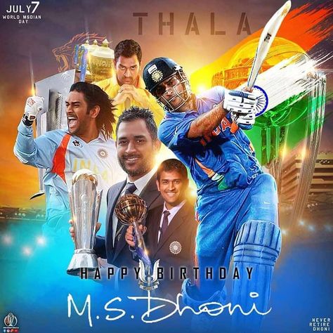 Happy Birthday Ms Dhoni, Dhoni Retirement, Ms Dhoni Movie, Sakshi Dhoni, Ms Dhoni Wife, Ms Doni, Math Wallpaper, Indian Cricketers, Thor Wallpaper