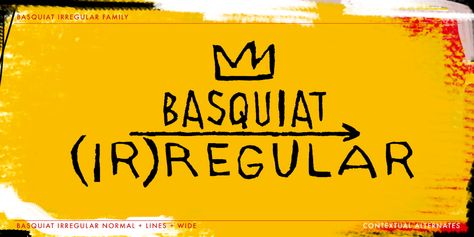 Basquiat Irregular Font | Webfont & Desktop | MyFonts Punk Font, Font Poster, Writing Fonts, Artist Project, Family Package, Poster Fonts, Family Of 4, A Font, Writing Quotes