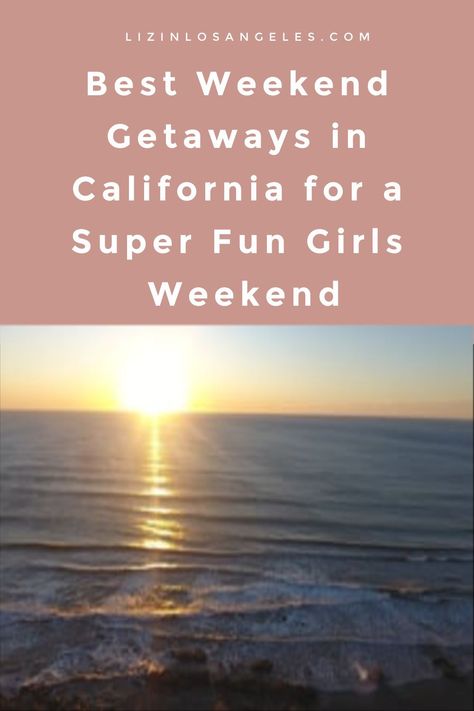 Start planning your girls' weekend. California is dotted with gorgeous places for a weekend getaway with the girls. Click here for Best Weekend Getaways in California for a Super Fun Girls Weekend. #california #GirlsTrip #USA #WeekendGetaway #Summer #californiatravel #GirlsTrip #FriendsTrip #Springbreak #Travel #WeekendGetaway #AmericasBestCities | Travel + Leisure | California Weekend Getaways | California Road Trips | California Travel Inspiration | California Adventure Travel | California Roa California Weekend Getaways, Vacation In California, California Road Trips, Glamping California, Weekend Getaway California, Los Angeles Travel Guide, Cambria California, Visit Los Angeles, Girls Weekend Getaway