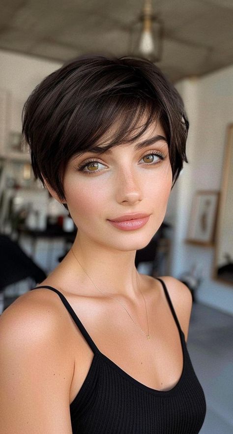 Uncover 24 fashionable short hairstyles with bangs that will elevate your hair game. From sleek, chic cuts to playful, wavy styles, find your new favorite look. Short Hairstyles With Bangs, Chic Haircut, All Face Shapes, Heatless Curls, Short Pixie Haircuts, Short Hair Haircuts, Short Hair With Bangs, Bob Haircut, Short Bob Hairstyles