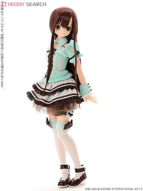 Azone Doll, Mint Outfit, Mint Aesthetic, Pure Neemo, Doll Japan, Dollfie Dream, Anime Doll, Mint Chocolate Chip, Ball Jointed Doll