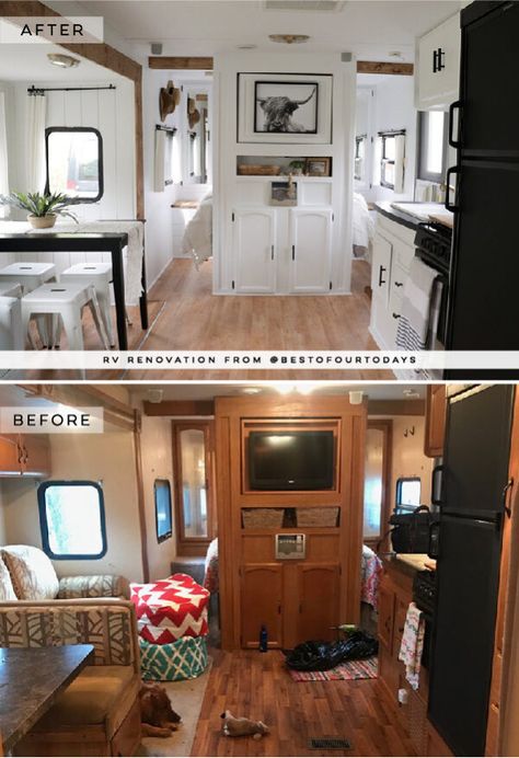 Motor Home Interior, Motorhome Remodel, Glamper Camper, Rv Interior Remodel, Camper Trailer Remodel, Diy Camper Remodel, Rv Homes, Rv Makeover, Trailer Living