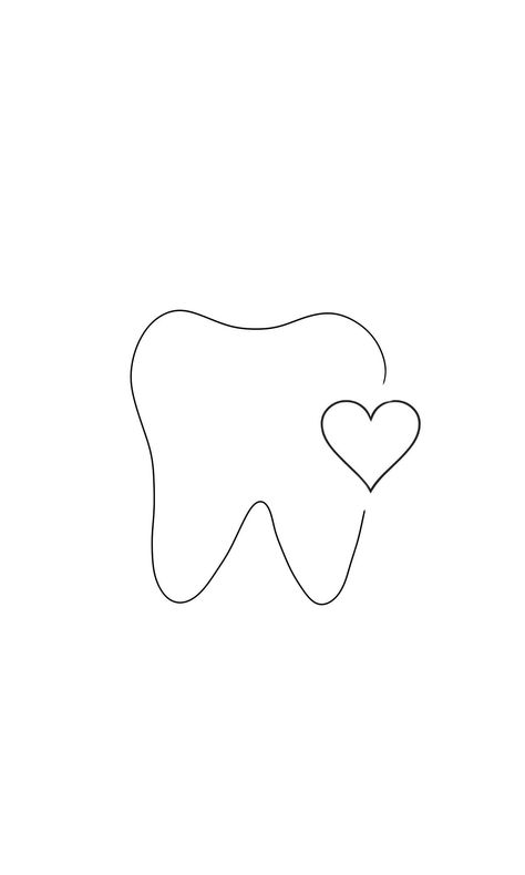 Dental Hygiene Aesthetic Wallpaper, Tiny Tooth Tattoo, Tooth Picture Art, Dental Admissions Test, Tooth Drawing Simple, Tooth Tattoo Ideas Dental, Dental Assistant Tattoo Ideas, Molar Tattoo, Dental Hygiene Wallpaper