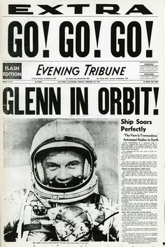 1000+ ideas about Newspaper Front Pages on Pinterest | To Read ... Newspaper Front Page, Gus Grissom, Newspaper Background, Project Mercury, Newspaper Front Pages, John Glenn, School Newsletter, Newspaper Headlines, Cape Canaveral