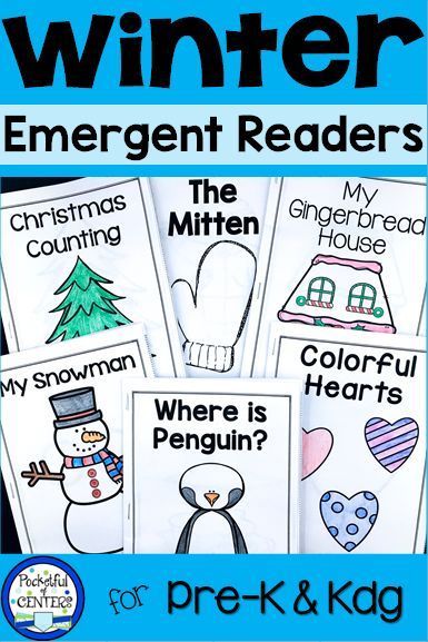 These Winter emergent readers are great for a Winter theme in PreK or Kindergarten! Teach concepts of print and basic sight words. Themes include Christmas, Gingerbread, Winter, Snowmen, Penguins, and Valentine's Day Guided Reading Organization, Small Group Reading Activities, Concepts Of Print, Basic Sight Words, Reading Center, Teaching Sight Words, Primary Activities, Preschool Literacy, Phonics Kindergarten