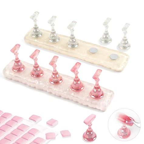 ASTONFOG Nail Stand for Press On Nails Display Nail Holder for Painting Nails,Fake Nail Tips Training Nails Display with 96 Pcs Reusable Adhesive Putty for Home DIY Salon Press On Nails Display, Nail Stand, Nail Holder, Painting Nails, Fake Nail Tips, Diy Salon, Nails Fake, Fake Nail, Nail Paint