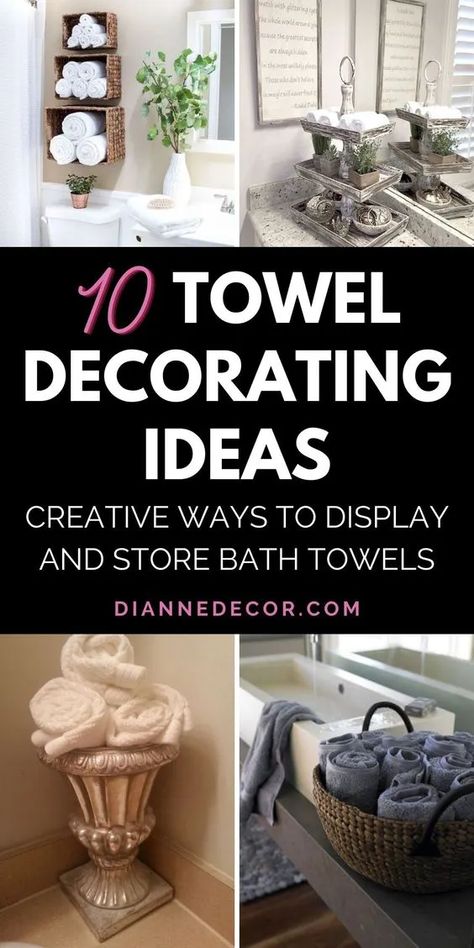 Storage For Towels In Bathroom, How Decorate Bathroom Ideas, Bathroom Washcloth Display, Hanging Bathroom Towels Ideas, Decorative Hand Towels Bathroom Display, How To Hang A Hand Towel Bathroom, Guest Bathroom Hand Towel Ideas, Decorate Towels In Bathroom Display, How To Style Bathroom Towels