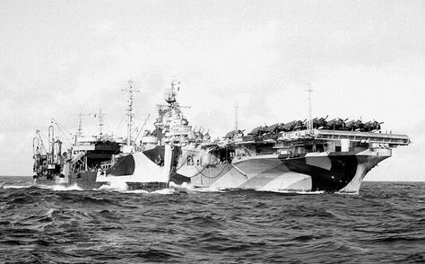 USS Hancock being refueled, Pacific Ocean, late 1944 Uss Hancock, Navy Carriers, Naval Architecture, Joining The Navy, Us Navy Aircraft, Navy Aircraft Carrier, Us Navy Ships, Aircraft Carriers, Navy Aircraft