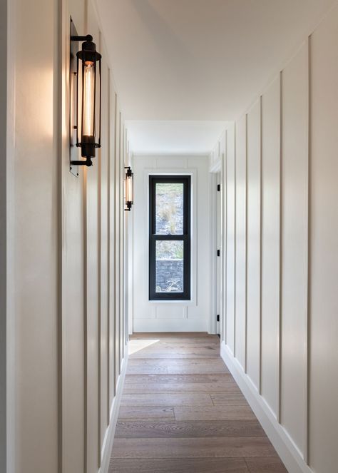 Two Barns Cardrona — Customkit Buildings Modern Rural House, Hallway Board And Batten, Board And Batten Hallway, Barn Style Garage, Board And Batten Wall, Interior Fit Out, Rural House, Interior Design Awards, The Local Project