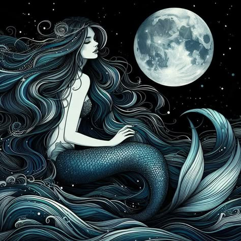 Evil Mermaids, Mermaid Moon, Dark Mermaid, Mermaid Quotes, Mermaid Photography, Mermaid Magic, Beautiful Butterflies Art, Unicorns And Mermaids, Mermaid Dreams