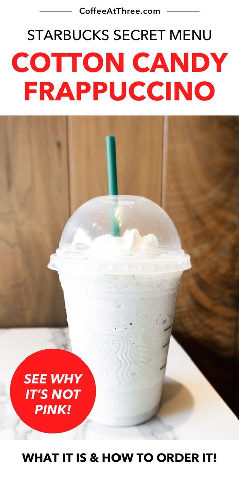 Cotton Candy Starbucks Drink Recipe, Cotton Candy Refresher Starbucks Recipe, Cotton Candy Starbucks Drink, Cotton Candy Refresher Starbucks, Starbucks Frappe Recipe, Starbucks Frappuccino Orders, Cotton Candy Frappe Starbucks, Secret Starbucks Recipes Frappuccino Cotton Candy, Cotton Candy Frappuccino Starbucks