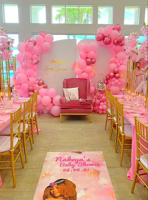 Shades Of Pink Party, Pink Baby Shower Ideas, Toddler Girl Party Ideas, 50 Shades Of Pink, Pink Showers, Baby Shower Princess, Pink Party, Pink Parties, Pink Baby Shower