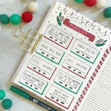 Bujo Christmas Gift List, Christmas Bujo Theme, Christmas Planning Bullet Journal, Christmas Bucket List Bullet Journal, Bullet Journal Christmas Gift List, Christmas Gift List Ideas, Christmas Planner Ideas, Christmas Journal Ideas, Christmas Bullet Journal Ideas