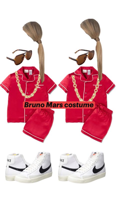 Bruno Mars Halloween Costume, Music Artist Costume Ideas, Bruno Mars Outfit, Bruno Mars Costume, Halloween Duo Costumes, Halloween Costumes Duo, Fun Halloween Outfits, Halloween Duo, Teenage Halloween Costumes