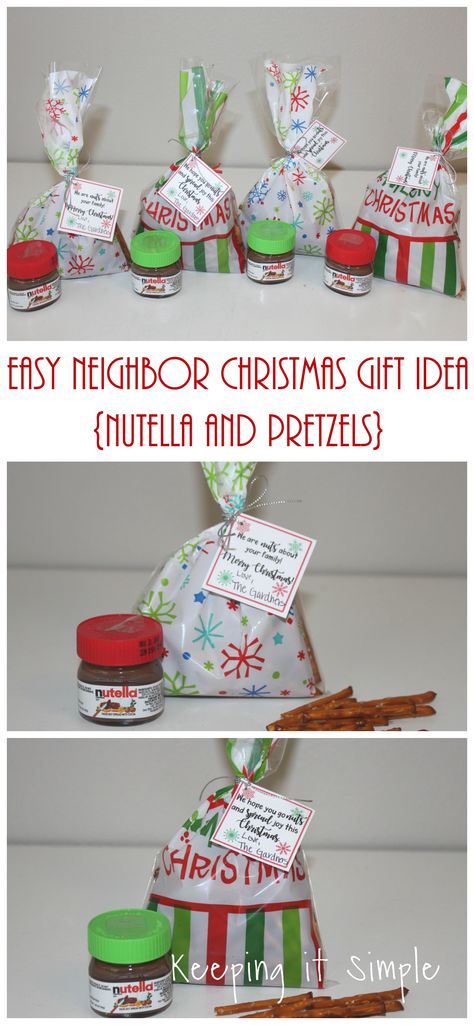 Nutella Gift, Nutella Gifts, Christmas Gift Baskets Diy, Teacher Holiday Gifts, Kids Gift Baskets, Christmas Neighbor, Nutella Brownies, Neighbor Christmas Gifts, Simple Projects