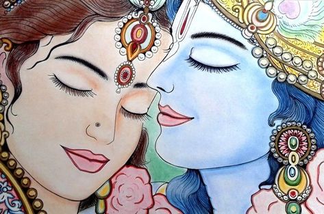 Krishna Outline Drawing, Drawing Of Radha Krishna, Drawing Of Radha, Krishna Outline, Srimati Radharani, Krishna Das, Pencil Sketches Easy, Pencil Drawing Images, Drawing Scenery