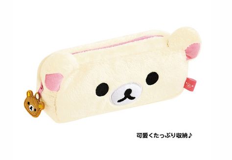 Rilakkuma pencil case Korilakkuma Plush, Zipper Pencil Pouch, Rilakkuma Plush, Calligraphy Supplies, Zipper Pencil Case, Pencil Case Pouch, Cute Pencil Case, School Pencils, Stationary School