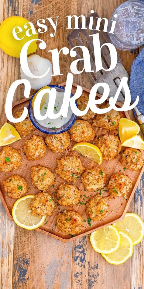 Easy Mini Crab Cakes Recipe - Sweet CS Designs. Crabcakes Recipe Best Easy, Crab Patties Recipes, Crab Cakes Recipe Best Easy, Crab Bites, Crab Cake Poppers Recipe, Crab Cake Balls Recipe, Easy Crab Cakes, Crab Cakes Recipe Easy, Crab Cakes Appetizers