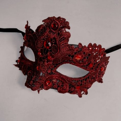 Red Mask Masquerade, Red Masquerade Mask, Scarlett Dragna, Red Masquerade, Lace Masquerade Mask, Silver Masquerade Mask, Lace Masquerade Masks, Masquerade Outfit, Masquerade Ball Party