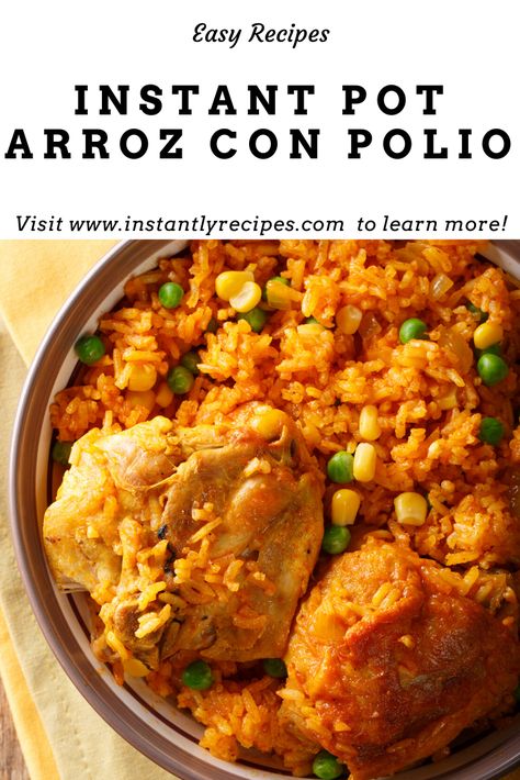 Arroz Con Pollo Instant Pot, Instant Pot Rice Pudding, Con Pollo Chicken, Crock Recipes, Instant Pot Rice, Crockpot Express, Mexican Favorites, Pollo Recipe, Chicken And Rice Recipe