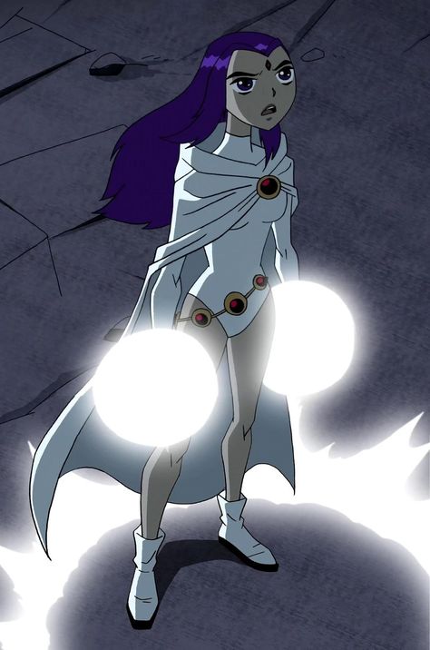 Raven From Teen Titans, Raven Comics, Raven Outfits, Raven Costume, Raven Teen Titans Go, Raven Cosplay, White Raven, Teen Titan, White Costumes