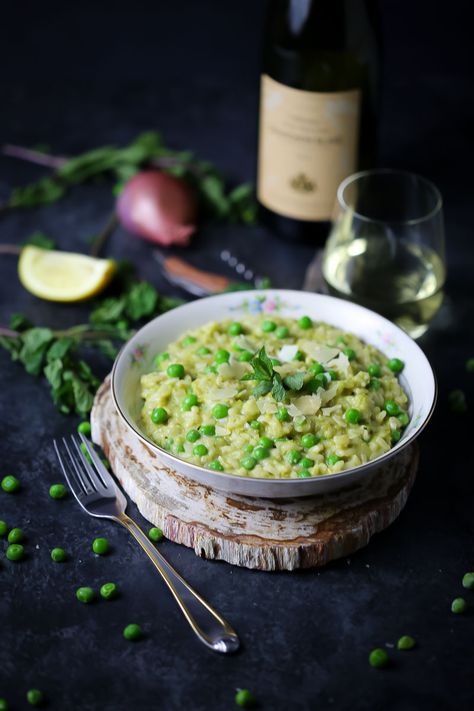 Spring Pea Risotto Salt Pepper Chicken, Pea Risotto, Shaved Parmesan, Spring Peas, Risotto Recipe, Pepper Chicken, Risotto Recipes, Healthy Veggies, Grain Foods