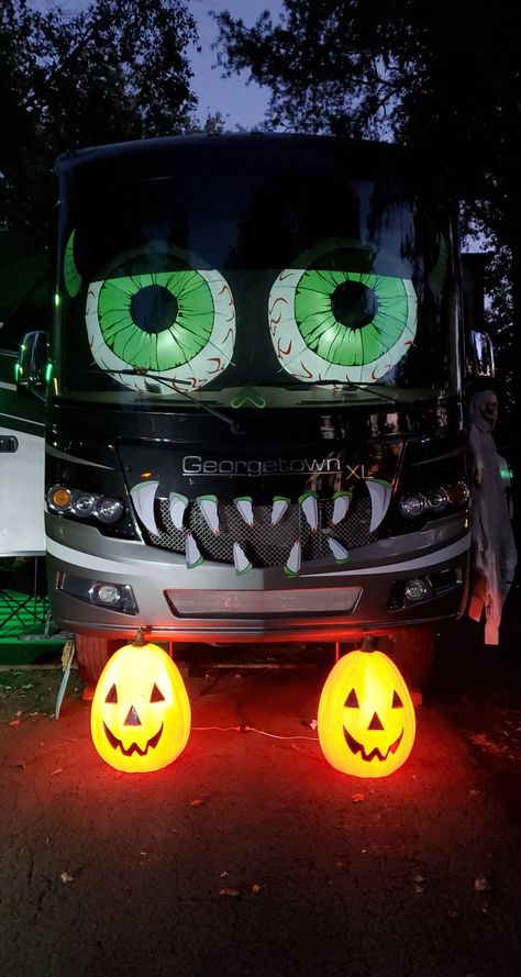 Rv Halloween, Halloween Camping Decorations, Decorating Your Rv, Halloween Camping, Fall Break, Rv Decor, Camping Decor, Camper Decor, Rv Stuff