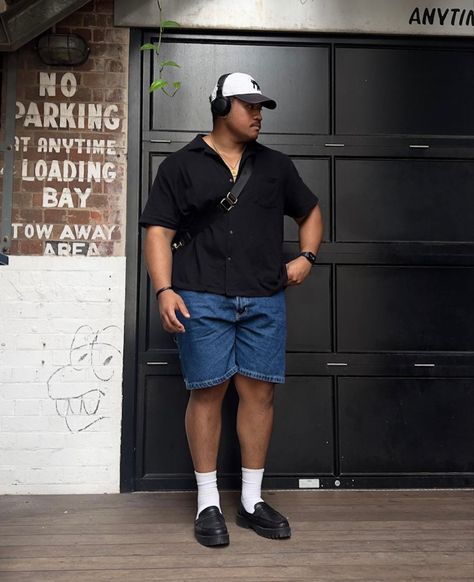 Menswear Plus Size, Petite Men Fashion, Bulky Men Outfit, Big Guy Summer Fashion, Plus Size Guys Fashion, Mid Size Men Outfits, Men’s Plus Size Summer Fashion, Overweighted Outfits Men, Husky Man Outfits