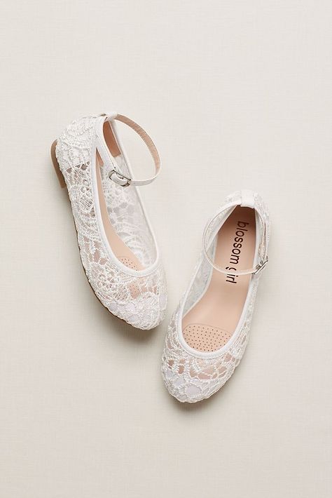 Flower Girl Crochet Lace Ballet Flats Style BHARPER4, White, 11 Bridal Website, Crochet Ballet, Sparkly Wedding Shoes, Lace Ballet Flats, Girls Ballet Flats, Beach Wedding Shoes, Flower Girl Shoes, Sparkly Wedding, Wedding Shoes Flats