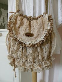 Shabby Chic Bags, Lace Bag, Linens And Lace, Boho Bags, Magnolia Pearl, Chic Bags, Vintage Purses, Yandex Disk, Sewing Projects For Beginners