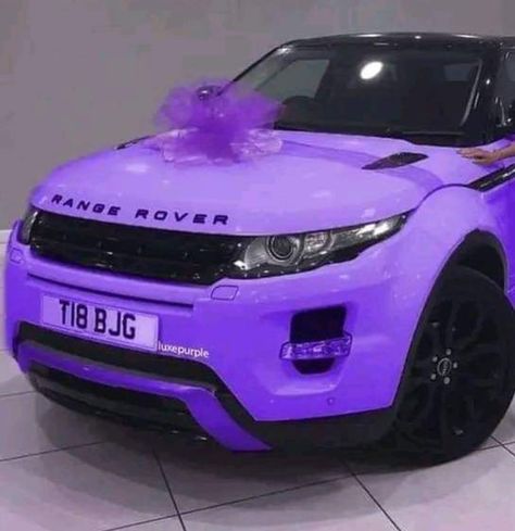 Purple Cars Aesthetic, Purple Cars Luxury, Pink Range Rovers Aesthetic, Purple Range Rover, Rolls Royce Cullinan Purple, Purple Convertible Car, Purple Cars, Lilac Aesthetic, Range Rover Car