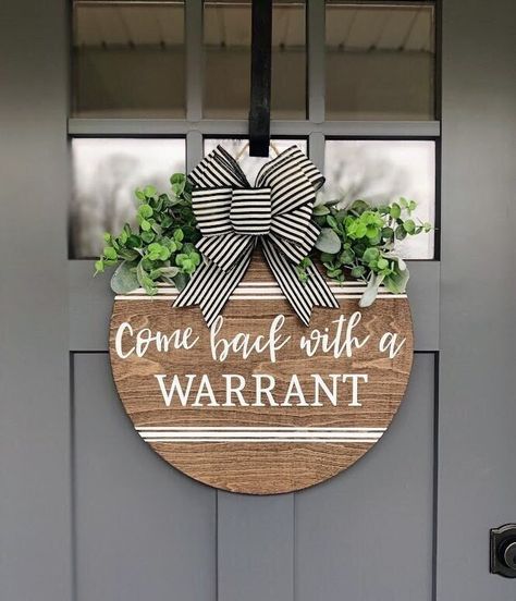 Excited to share the latest addition to my #etsy shop: Front Door Decor | Door Wreath | Go Away | Come Back With A Warrant | Funny Welcome Sign | Home Decor | UnWelcome https://etsy.me/3QXLmse Unwelcome Sign Front Door, Funny Front Door Wreaths, Sarcastic Front Door Signs, Funny Welcome Signs For Front Door, Circle Welcome Sign Front Door, Unwelcome Signs, Funny Front Door Signs, Funny Wreaths, Funny Door Hangers