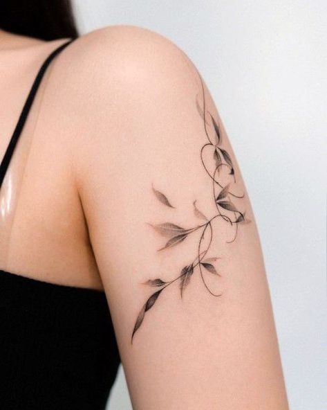 Leaves In The Wind Tattoo, Leaf Shoulder Tattoo, Falling Leaves Tattoo, Leaf Tattoos For Women, Oak Leaf Tattoos, Fall Leaves Tattoo, Chandelier Tattoo, Blatt Tattoos, Wind Tattoo