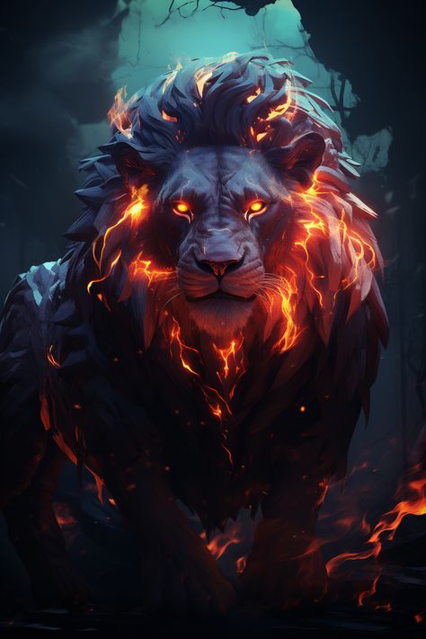 Black Lion as power of creation made from fire Mythical Lion, Fire Lion, Lion Artwork, Genetic Engineering, Black Lion, Epiphany, Ancient Times, Genetic, Big Cats