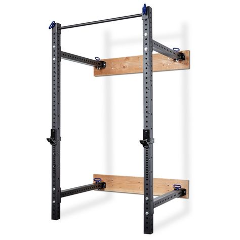 Wall-Mounted Folding Squat Racks Comparison | Two Rep Cave Folding Squat Rack, Gym Rack, Small Home Gym, Home Gym Garage, Squat Stands, Dip Station, Functional Workouts, Diy Home Gym, Gym Room At Home