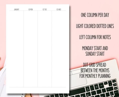 Free Printable Vertical Weekly Planner For A5 Size Planners - Printables and Inspirations Weekly Planner Printable Templates, I Wish You More, Free Weekly Planner, Vertical Layout Planner, Planner Free Printable, Weekly Planner Free Printable, Weekly Planner Free, Vertical Weekly Planner, Planner Vertical