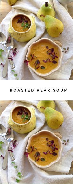 Fall Entrees, Pear Soup, Heirloom Carrots, Christmas Main Dishes, Fruit Soup, Breakfast Soup, Roasted Pear, Paleo Soup, Fall Soup