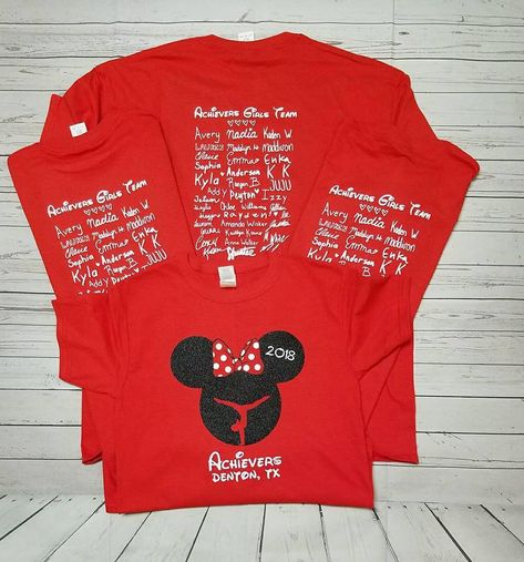 Disney dance team shirt Disney Dance Team Shirts, Disney Team Shirts, Disney Dance Shirts, Uca Cheer Nationals Disney Shirts, Disney Cheer Shirts, Cheer Disney, Cheer Summit, Fccla Ideas, Dance Nationals