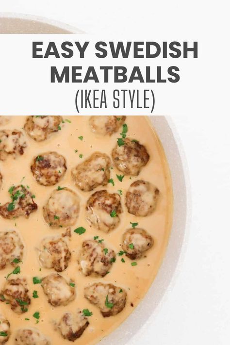 Easy Swedish Meatballs (IKEA Style) Swedish Meatballs Ikea, Meatballs Ikea, Gluten Free Swedish Meatballs, Ikea Swedish Meatball Recipe, Easy Swedish Meatballs, Ikea Swedish Meatballs, Things To Do In Norway, Swedish Meatballs Easy, Main Meal Ideas