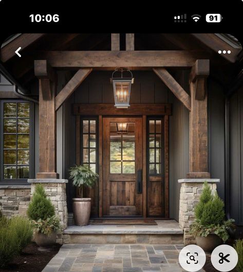 Arch Entryway Exterior Porches, Exterior Entryway Ideas Front Entrances, Front Entryway Ideas Exterior, Home Entry Ideas, Exterior Entryway Ideas, Exterior House Plans, House Siding Ideas, Craftsman Home Exterior, Homestead Design