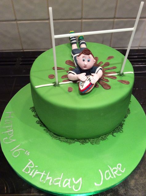 Rugby Birthday Cake, Rugby Cake, Rugby Party, Rugby Birthday, Jake Cake, 18th Cake, Cake Models, Sport Cakes, Football Cake