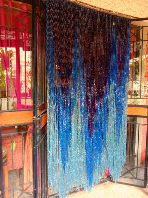 Beautiful Interior Design || Order Custom Designed - Room Dividers | Beaded Curtains | Hanging Sculptures | Partitions | Screens of Beads.    Order now: Sreeti@Memoriesofabutterfly.com / Sreeti@gmail.com / 0091 9845508083    Our Beaded Curtains are beautiful as room dividers for home decor. They are separators and partitions in hotels, restaurants, boutiques and spas. Select from our range of antique or modern, glass or acrylic, door curtains or window curtains. Beaded Room Divider, Bead Door Curtain, Bead Door, Hanging Door Beads, Colourful Homes, Room Partitions, Interior Design New York, Bead Curtains, Beaded Door Curtains